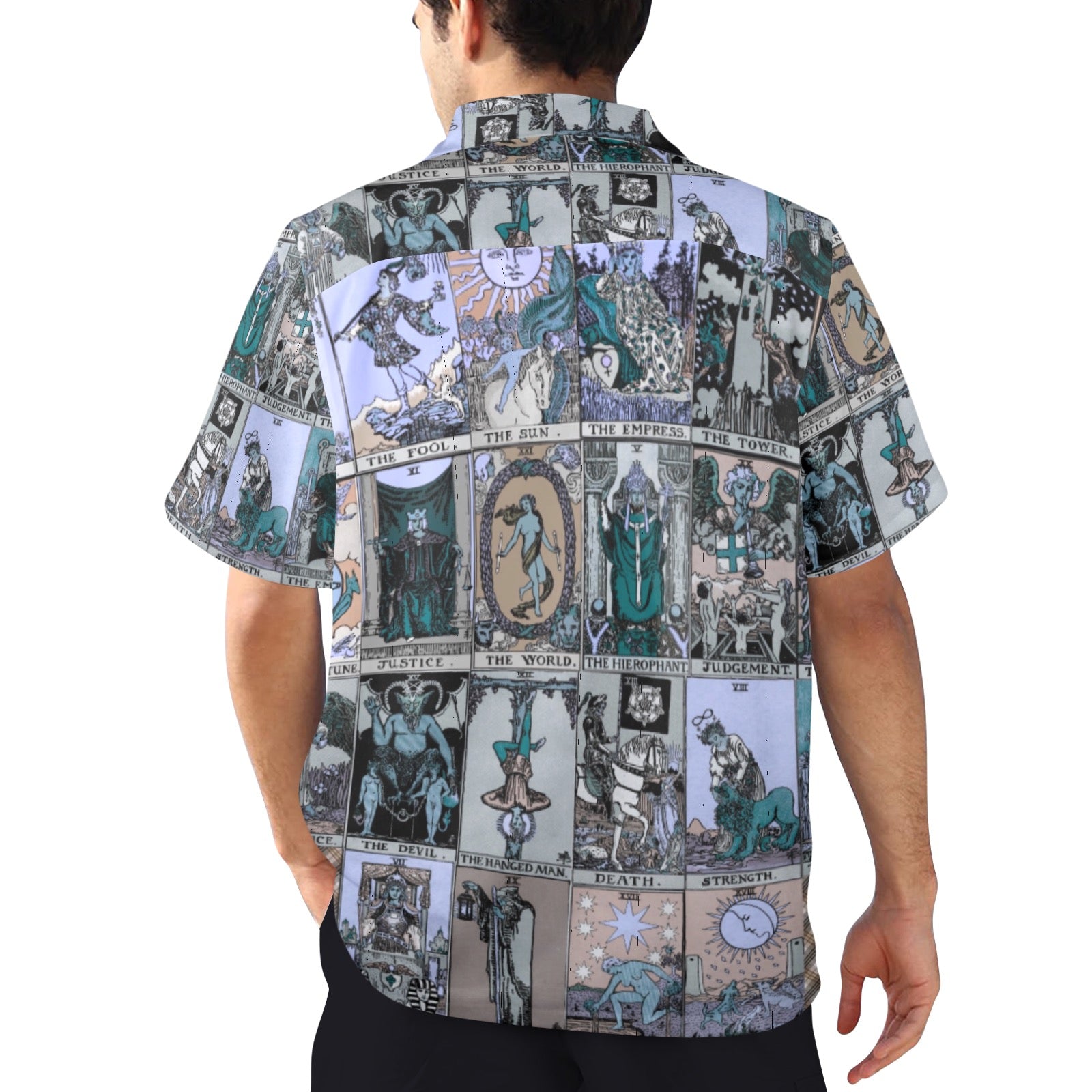 TAROT: MAJOR ARCANA BUTTON DOWN HAWAIIAN SHIRT