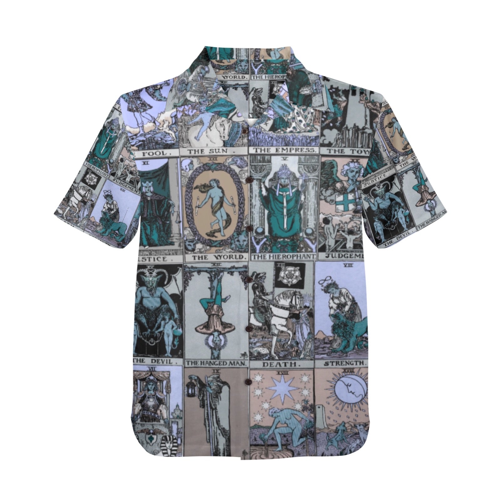 TAROT: MAJOR ARCANA BUTTON DOWN HAWAIIAN SHIRT