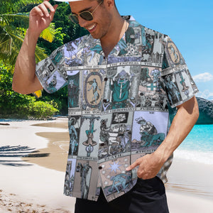 TAROT: MAJOR ARCANA BUTTON DOWN HAWAIIAN SHIRT